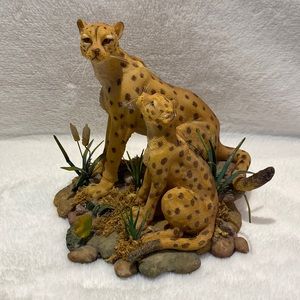 Cheetah Decorative Resin Figurine